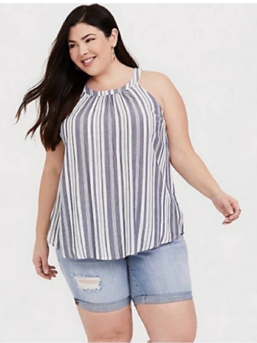 Torrid high neck Tank Striped